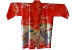 U1135 Short Kimono Red
